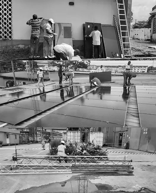 Installing Network Mask and solar panels